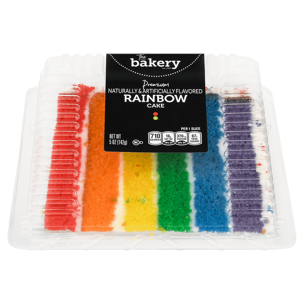 Stop & Shop The Bakery Premium Rainbow Cake Slice