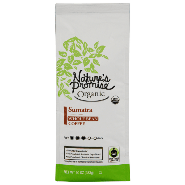 Nature'S Promise Organic Sumatra Medium Roast Whole Bean Coffee