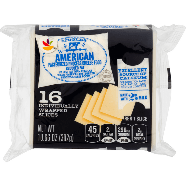 Stop & Shop Singles Reduced Fat White American Cheese