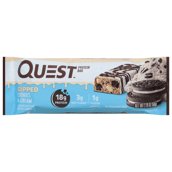 Quest Protein Bar Dipped Cookies & Cream