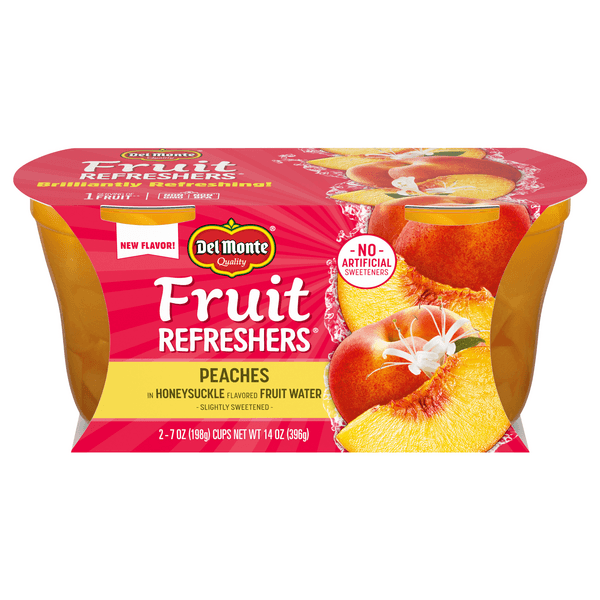 Del Monte Fruit Refreshers Peaches In Honeysuckle Flavored Fruit Water