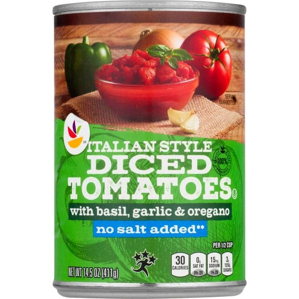 Stop & Shop Tomatoes Diced Italian Style No Salt Added