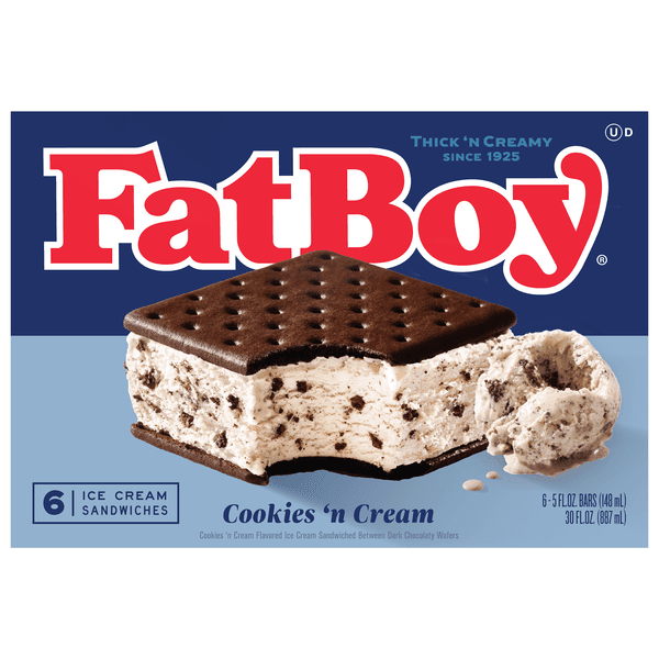 Fatboy Cookies And Cream Ice Cream Sandwich