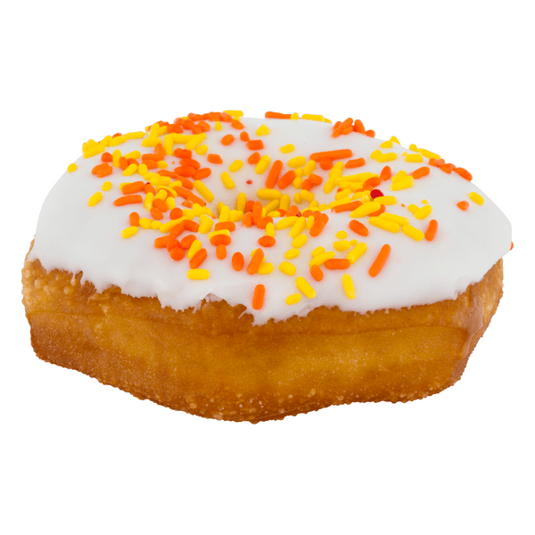 Our Brand Bakery White Iced Donut With Sprinkles (Single