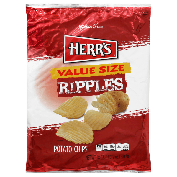 Herr'S Potato Chips Ripples Value Size