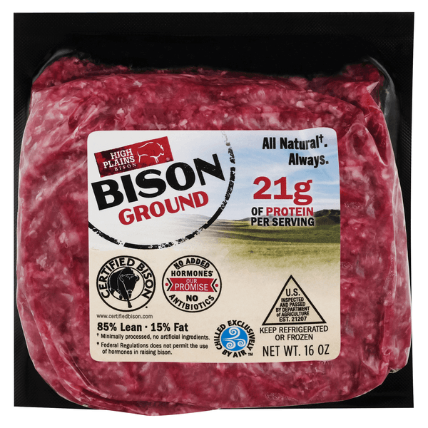 High Plains Bison Ground 85% Lean 15% Fat All Natural