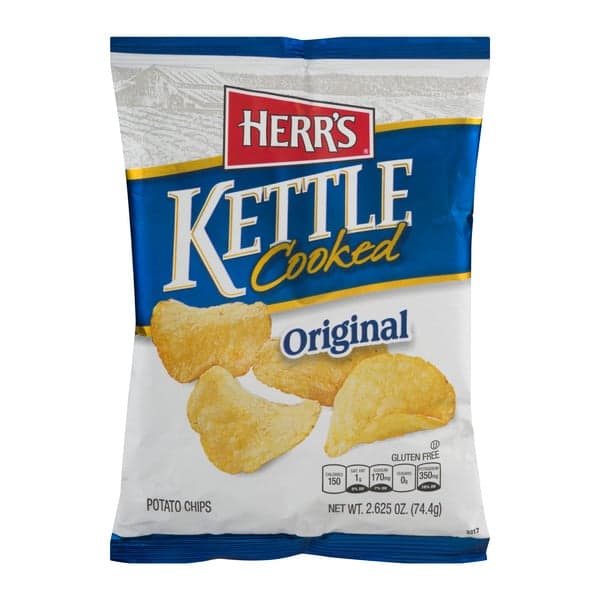 Herr'S Kettle Cooked Original Potato Chips Gluten Free
