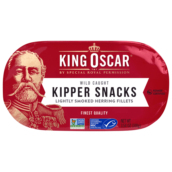 King Oscar Kipper Snacks Lightly Smoked Herring Fillets