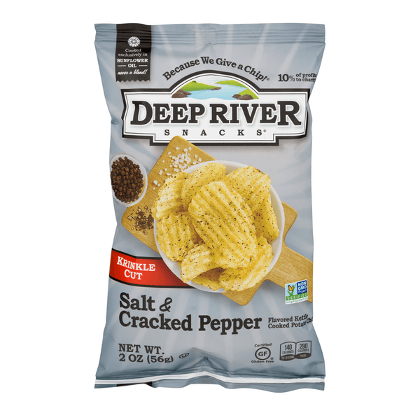 Deep River Snacks Kettle Cooked Potato Chips Salt & Cracked Pepper