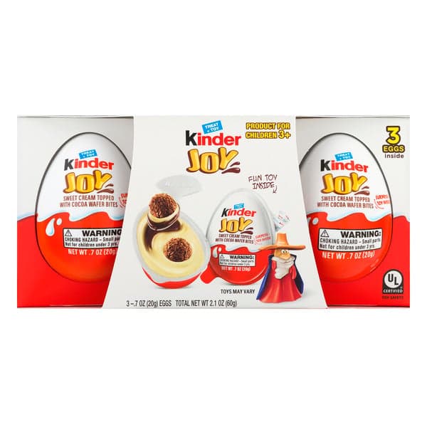 Kinder Joy Egg Sweet Cream Topped With Cocoa Wafer Bites