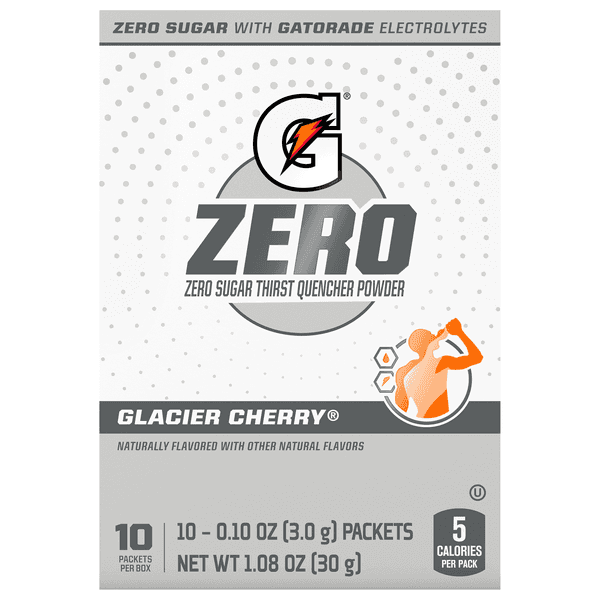 Gatorade Zero Sugar Glacier Cherry Thirst Quencher Sports Drink Mix Powder