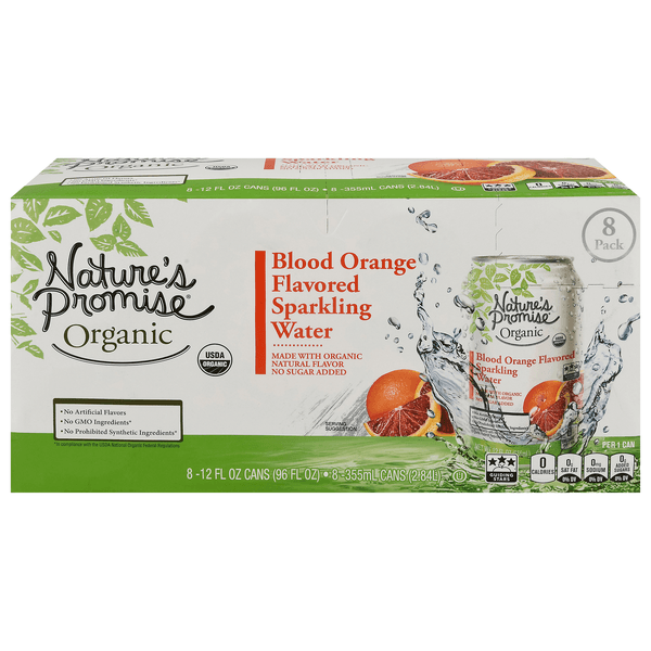 Nature'S Promise Organic Blood Orange Flavored Sparkling Water