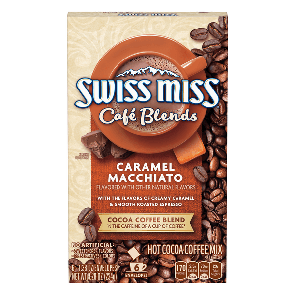 Swiss Miss Cafe Blends Caramel Macchiato Hot Cocoa Coffee Mix
