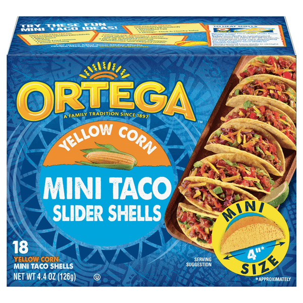 Ortega Mini Taco Slider Yellow Corn Shells