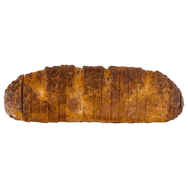 Nature'S Promise Bakery Seeded Jewish Rye Artisan Bread Sliced