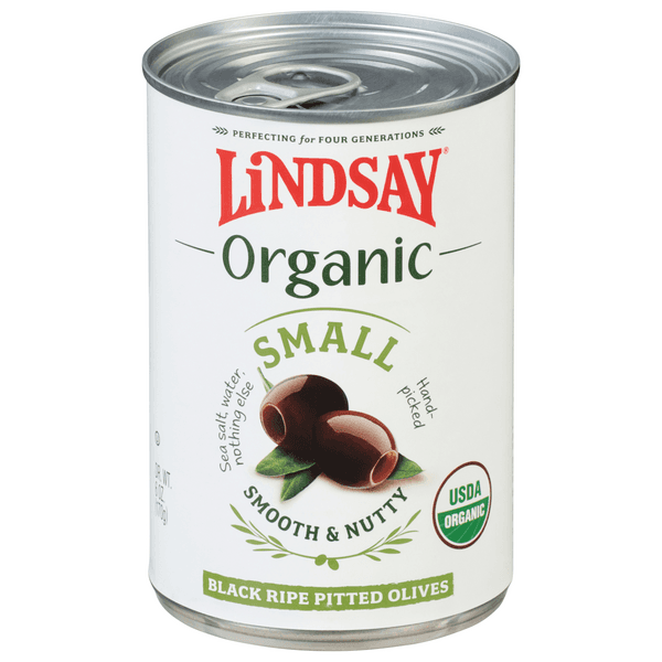 Lindsay Small Black Ripe Pitted Olives Organic