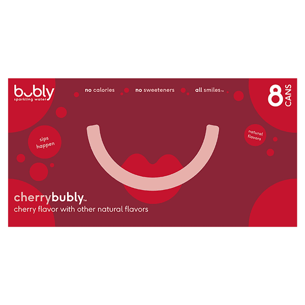 Bubly Sparkling Water Cherry Cans