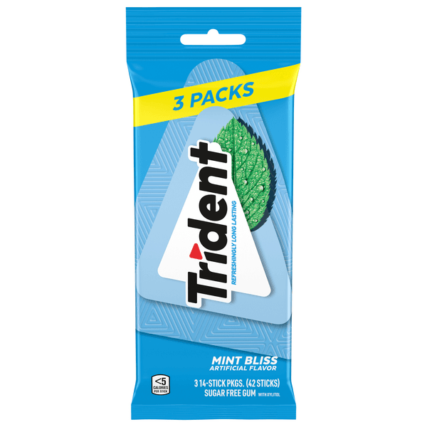 Trident Sugar Free Gum Mint Bliss