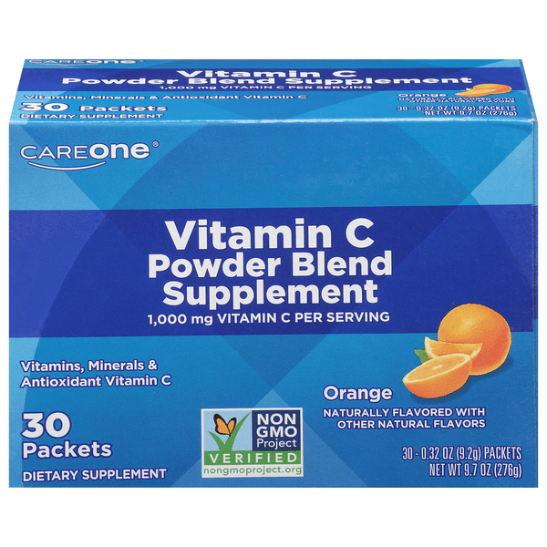 Careone Vitamin C Powder Blend Dietary Supplement Orange