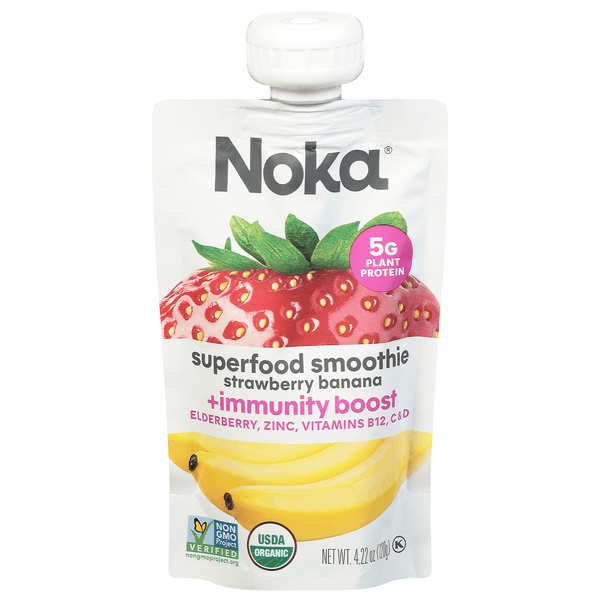 Noka Strawberry Banana Superfood Smoothie + Immunity Boost