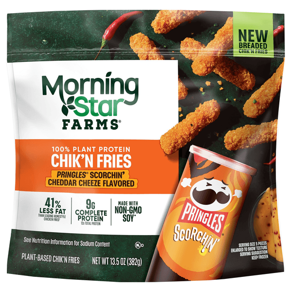 Morningstarfarms Chik'N Fries Pringles Scorchin' Cheddar Cheeze