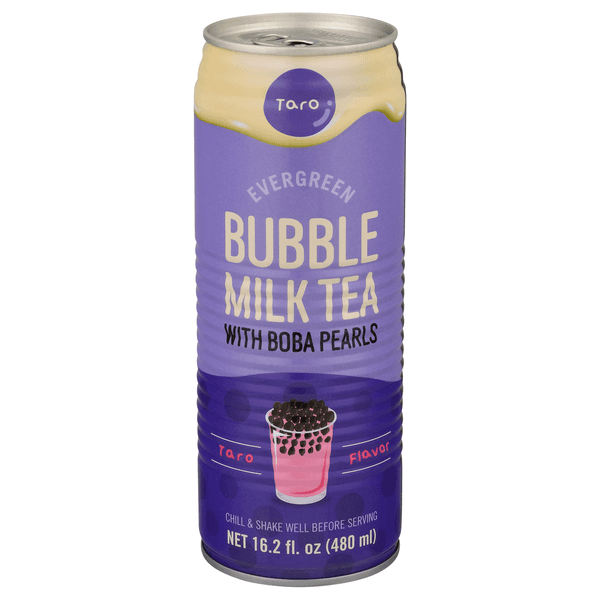 Evergreen Taro Flavor Bubble Milk Tea With Boba Pearls