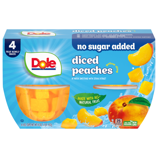 Is it Xanthan Gum Free? Dole Peaches Diced Yellow Cling No Sugar Added Cups