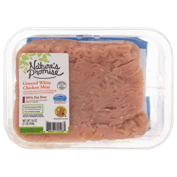 Nature'S Promise Ground White Chicken Meat 99% Fat Free All Natural