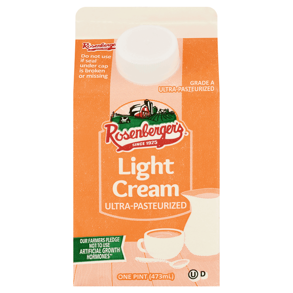 Rosenberger'S Dairies Light Cream Ultra Pasteurized