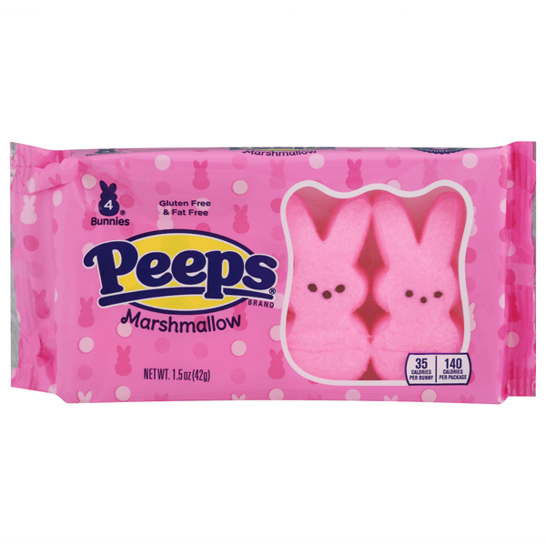 Peeps Marshmallow Pink Bunnies Easter Candy