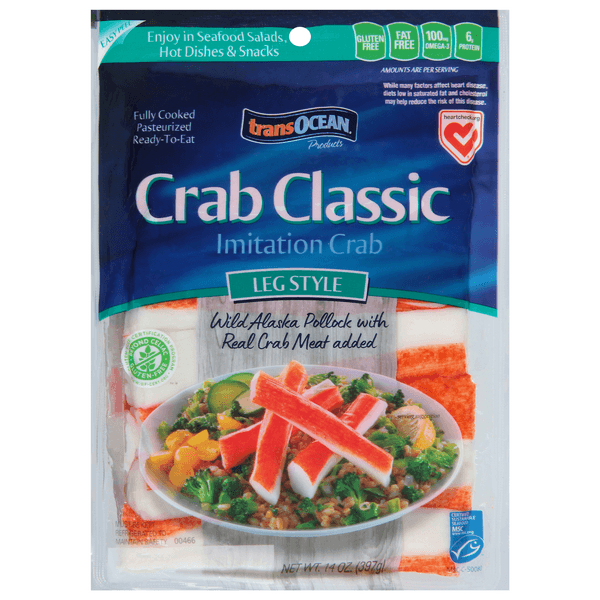 Transocean Crab Classic Leg Style Imitation Crab Meat Fresh