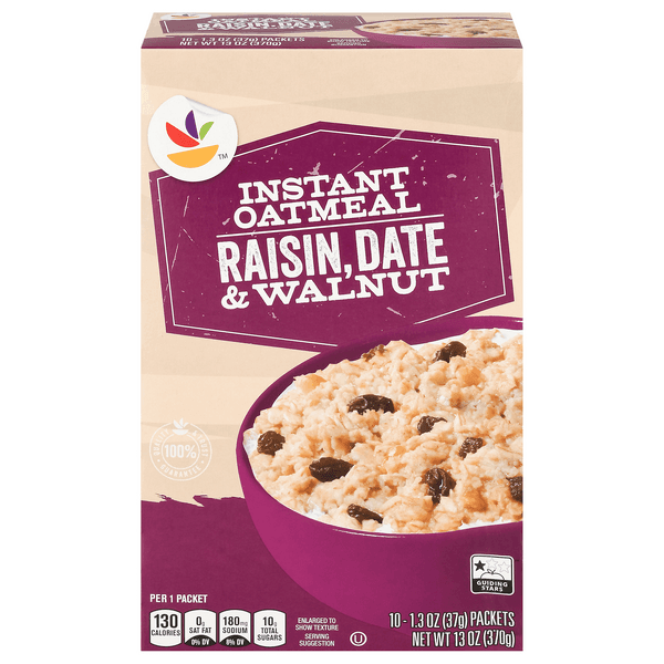 Stop & Shop Instant Oatmeal Raisin Date & Walnut