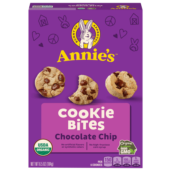 Annie'S Homegrown Chocolate Chip Cookie Bites Organic