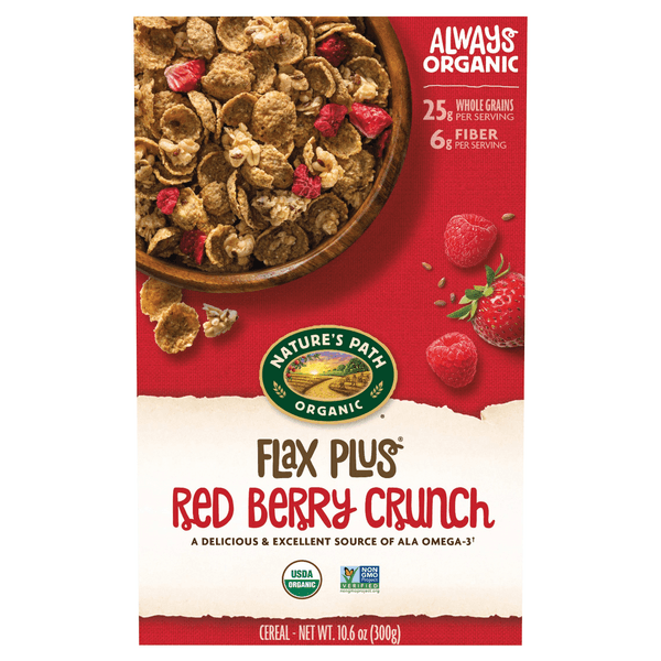 Nature's Path Organic Flax Plus Red Berry Crunch Cereal