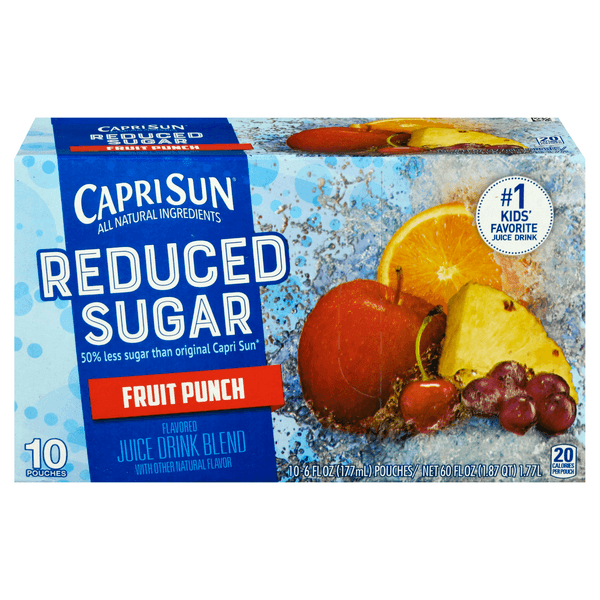 Capri Sun Juice Drink Blend Reduced Sugar Fruit Punch