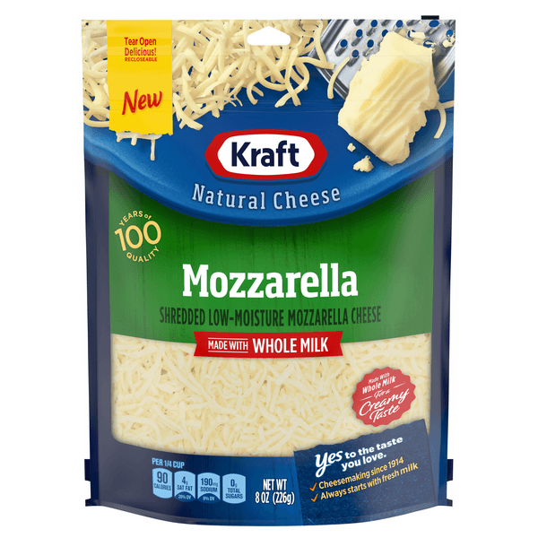 Kraft Whole Milk Shredded Mozzarella Cheese