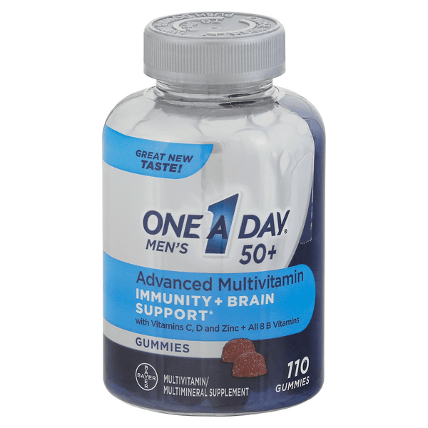One A Day Men'S 50+ Advanced Multivitamin With Brain Support Gummies