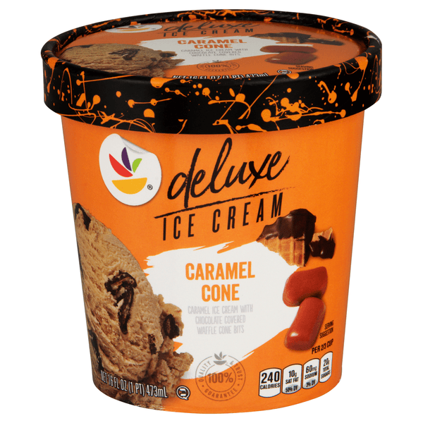 Stop & Shop Deluxe Caramel Cone Ice Cream