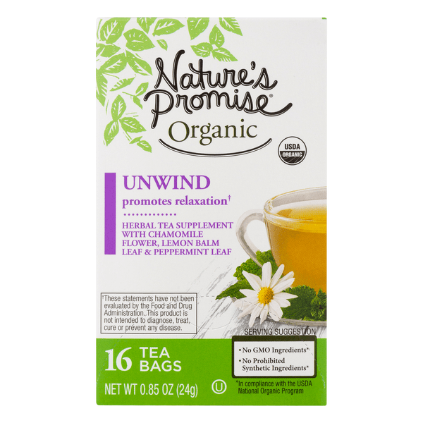 Nature'S Promise Organic Unwind Herbal Tea Supplement