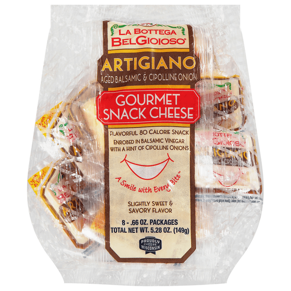 Belgioioso Artigiano Gourmet Snack Cheese Balsamic & Cipolline Onion