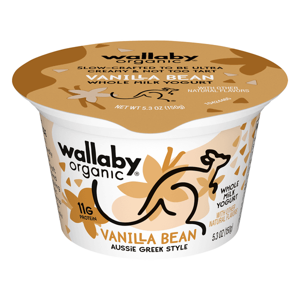 Wallaby Organic Greek Yogurt Vanilla Bean Whole Milk