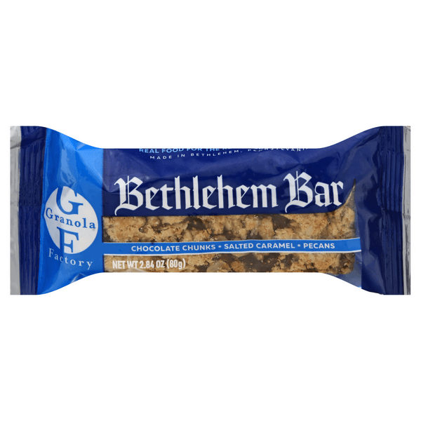 Granola Factory Bethlehem Bar Chocolate Chunks Salted Caramel Pecans
