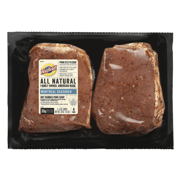 Hatfield Dry Rubbed Pork Chops Montreal Seasoned