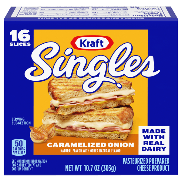 Kraft Singles Caramelized Onion Cheese Product