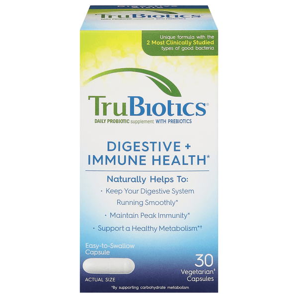 Trubiotics Digestive + Immune Health, Vegetarian Capsules, Mini