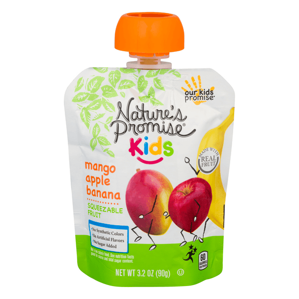 Nature'S Promise Kids Squeezable Fruit Pouch Mango Apple Banana