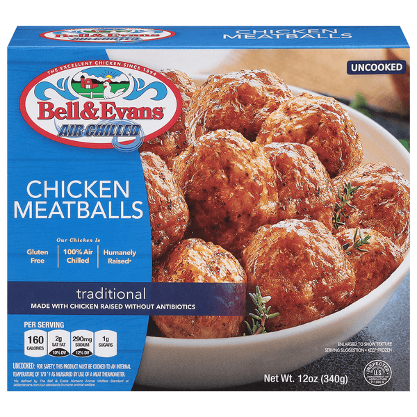 Bell & Evans Air Chilled Gluten Free Chicken Meatballs