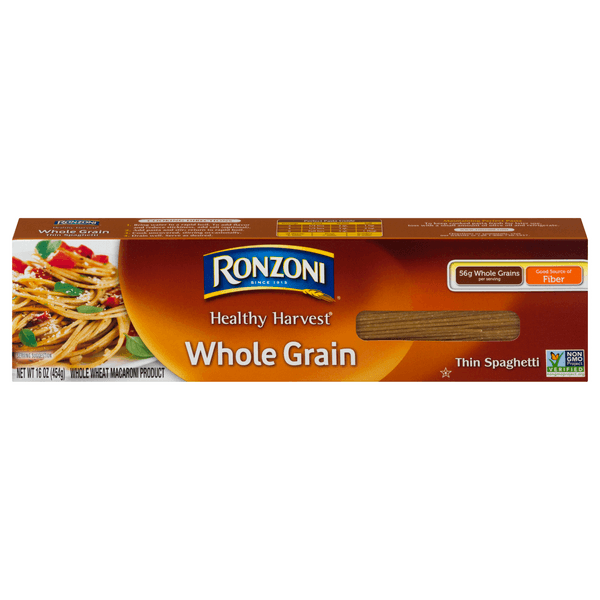 Ronzoni Healthy Harvest 100% Whole Grain Spaghetti Pasta Thin All Natural