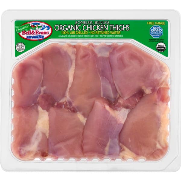 Bell & Evans Organic Free Range Boneless Skinless Chicken Thighs Fresh