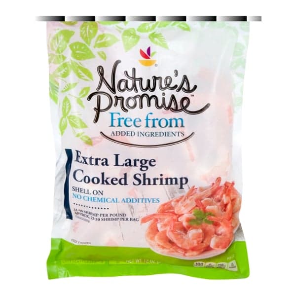 Nature'S Promise Farmed Cooked Shell-On Xl Shrimp 21- Per